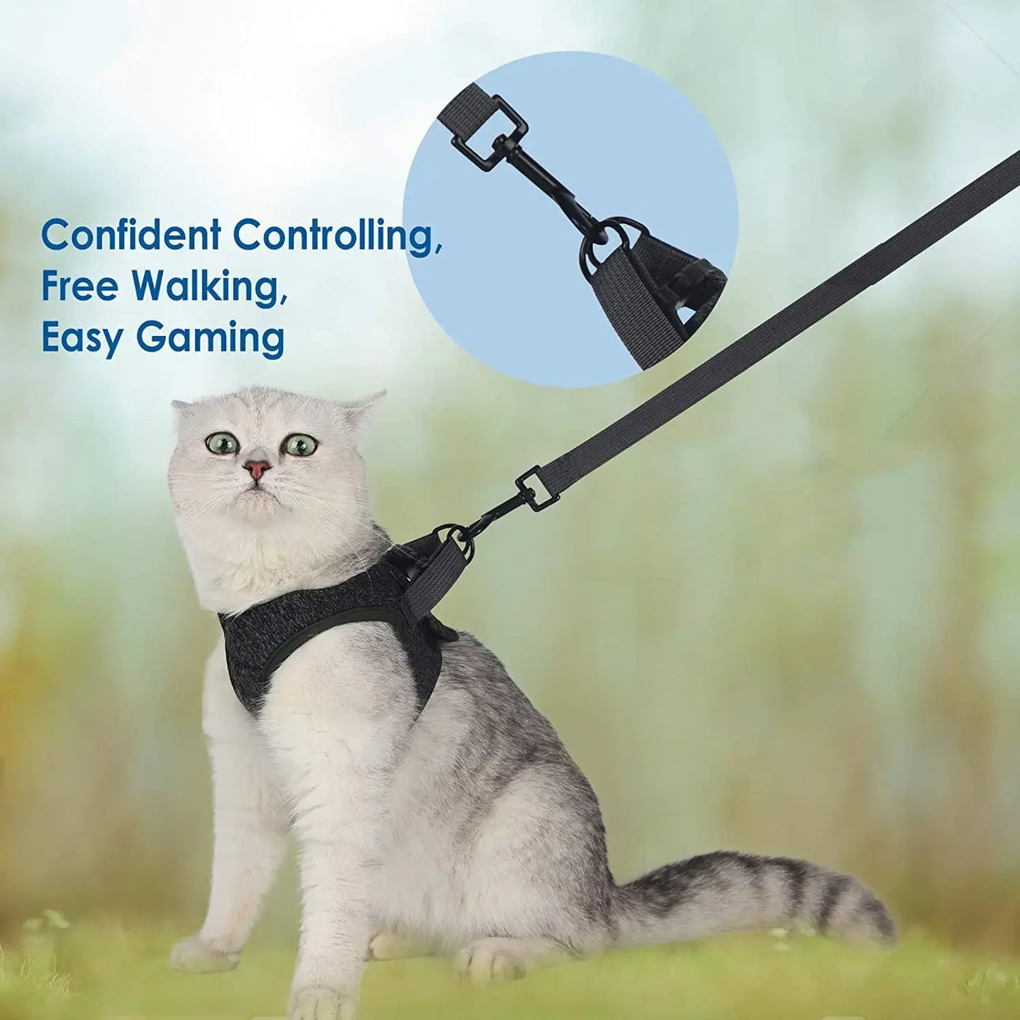 Adjustable Anti-Escape Cat Harness - Soft & Breathable Vest